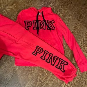 PINK Victoria’s Secret Hoodie Jogger Set